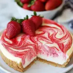 Strawberry Swirl Cheesecake