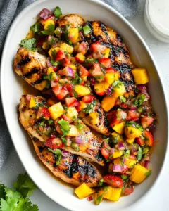 Strawberry and Mango Salsa Chicken