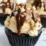 Sugared Brown Butter Popcorn Chocolate Cupcakes