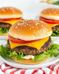 Air Fryer Hamburgers