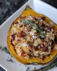 Turkey Dinner Stuffed Acorn Squash