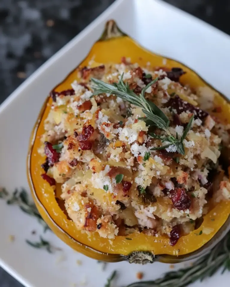 Turkey Dinner Stuffed Acorn Squash