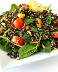 Wild Rice Spinach Salad