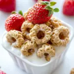 Yogurt Dipped Cheerios Strawberries