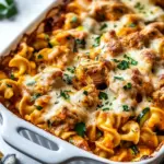 Zucchini Cheddar Chicken Noodle Casserole